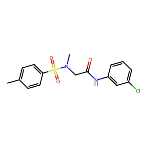 N-(3-chlorophenyl)-2-[methyl-(4-methylphenyl)sulfonylamino]acetamide structure