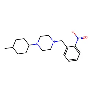 1-(4-Methylcyclohexyl)-4-[(2-nitrophenyl)methyl]piperazine structure