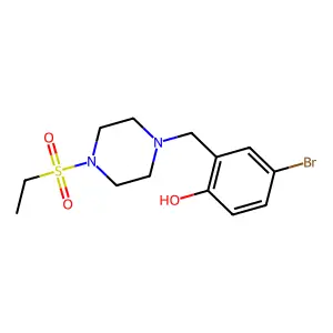 4-Bromo-2-(4-ethanesulfonyl-piperazin-1-ylmethyl)-phenol structure