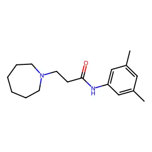 3-(azepan-1-yl)-N-(3,5-dimethylphenyl)propanamide structure