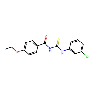 N-[(3-chlorophenyl)carbamothioyl]-4-ethoxybenzamide structure