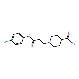 1-[3-(4-Chloroanilino)-3-oxopropyl]piperidine-4-carboxamide structure