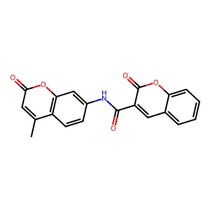 N-(4-methyl-2-oxochromen-7-yl)-2-oxochromene-3-carboxamide structure