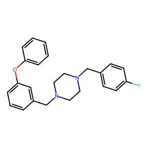 1-[(4-Fluorophenyl)methyl]-4-[(3-phenoxyphenyl)methyl]piperazine structure
