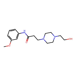 3-[4-(2-hydroxyethyl)piperazin-1-yl]-N-(3-methoxyphenyl)propanamide structure