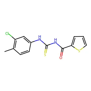 N-[(3-chloro-4-methylphenyl)carbamothioyl]thiophene-2-carboxamide structure
