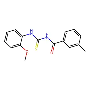 N-[(2-methoxyphenyl)carbamothioyl]-3-methylbenzamide structure