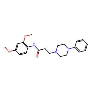 N-(2,4-dimethoxyphenyl)-3-(4-phenylpiperazin-1-yl)propanamide structure