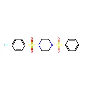 1-(4-Fluorophenyl)sulfonyl-4-(4-methylphenyl)sulfonylpiperazine structure