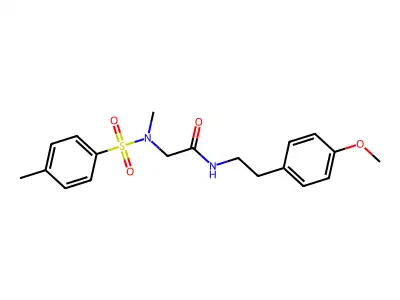 N-[2-(4-methoxyphenyl)ethyl]-2-[methyl-(4-methylphenyl)sulfonylamino]acetamide structure