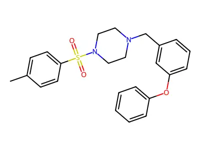 1-(4-Methylphenyl)sulfonyl-4-[(3-phenoxyphenyl)methyl]piperazine structure