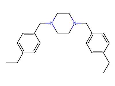 1,4-Bis[(4-ethylphenyl)methyl]piperazine structure