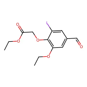 Ethyl (2-ethoxy-4-formyl-6-iodophenoxy)acetate structure