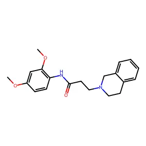 3-(3,4-dihydro-1H-isoquinolin-2-yl)-N-(2,4-dimethoxyphenyl)propanamide structure