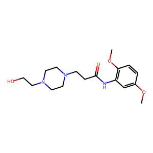 N-(2,5-dimethoxyphenyl)-3-[4-(2-hydroxyethyl)piperazin-1-yl]propanamide structure