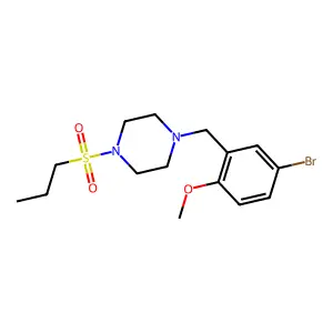 1-(5-Bromo-2-methoxybenzyl)-4-(propylsulfonyl)piperazine structure