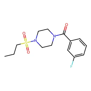 (3-Fluorophenyl)-(4-propylsulfonylpiperazin-1-yl)methanone structure