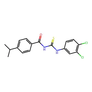 N-[(3,4-dichlorophenyl)carbamothioyl]-4-propan-2-ylbenzamide structure