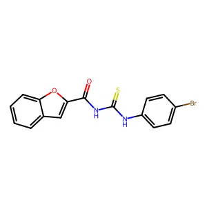 N-[(4-bromophenyl)carbamothioyl]-1-benzofuran-2-carboxamide structure