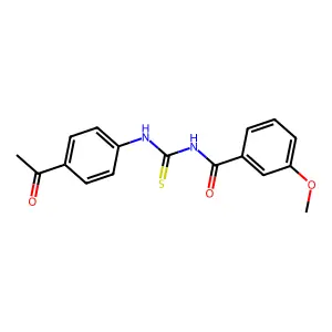 N-[(4-acetylphenyl)carbamothioyl]-3-methoxybenzamide structure