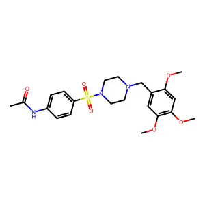 N-[4-[4-[(2,4,5-trimethoxyphenyl)methyl]piperazin-1-yl]sulfonylphenyl]acetamide structure