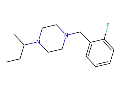 1-(Butan-2-yl)-4-(2-fluorobenzyl)piperazine structure