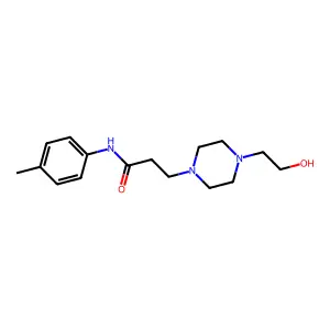 3-[4-(2-hydroxyethyl)piperazin-1-yl]-N-(4-methylphenyl)propanamide structure