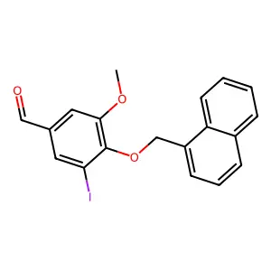 3-Iodo-5-methoxy-4-(naphthalen-1-ylmethoxy)benzaldehyde structure