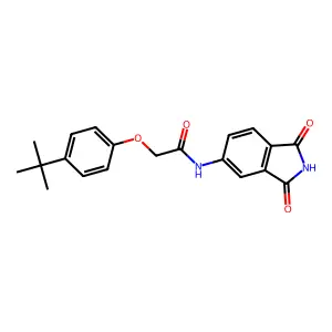 2-(4-tert-butylphenoxy)-N-(1,3-dioxoisoindol-5-yl)acetamide structure