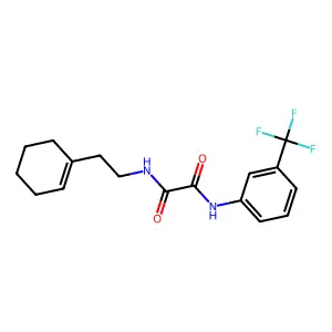 N-[2-(cyclohexen-1-yl)ethyl]-N'-[3-(trifluoromethyl)phenyl]oxamide structure