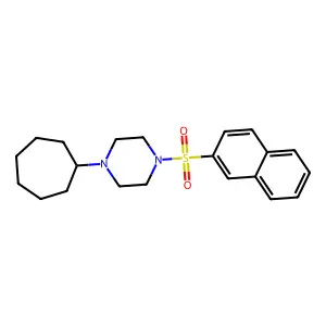 1-Cycloheptyl-4-naphthalen-2-ylsulfonylpiperazine structure