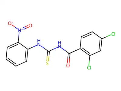 2,4-dichloro-N-[(2-nitrophenyl)carbamothioyl]benzamide structure