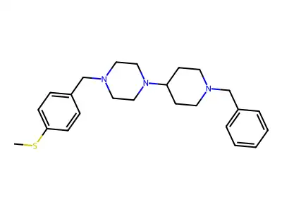 1-(1-Benzylpiperidin-4-yl)-4-[(4-methylsulfanylphenyl)methyl]piperazine structure