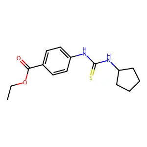 Ethyl 4-[(cyclopentylcarbamothioyl)amino]benzoate structure
