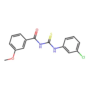 N-[(3-chlorophenyl)carbamothioyl]-3-methoxybenzamide structure