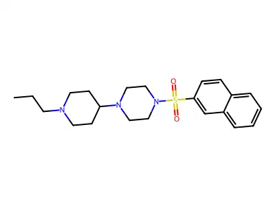 1-Naphthalen-2-ylsulfonyl-4-(1-propylpiperidin-4-yl)piperazine structure