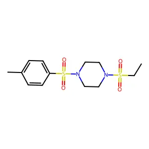 1-Ethylsulfonyl-4-(4-methylphenyl)sulfonylpiperazine structure