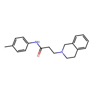 3-(3,4-dihydro-1H-isoquinolin-2-yl)-N-(4-methylphenyl)propanamide structure