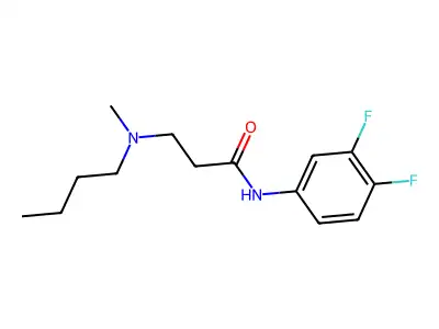 3-[butyl(methyl)amino]-N-(3,4-difluorophenyl)propanamide structure