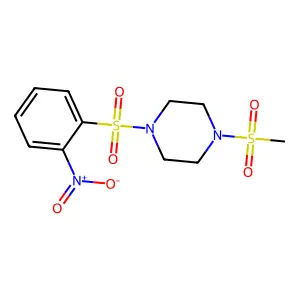 1-(Methylsulfonyl)-4-[(2-nitrophenyl)sulfonyl]piperazine structure