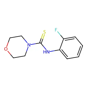 N-(2-fluorophenyl)morpholine-4-carbothioamide structure