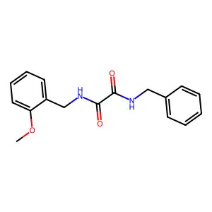 N-benzyl-N'-[(2-methoxyphenyl)methyl]oxamide structure