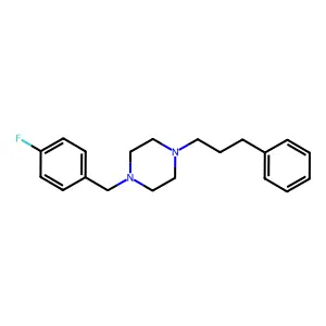 1-[(4-Fluorophenyl)methyl]-4-(3-phenylpropyl)piperazine structure