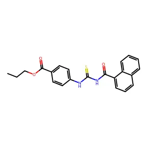 Propyl 4-{[(naphthalen-1-ylcarbonyl)carbamothioyl]amino}benzoate structure