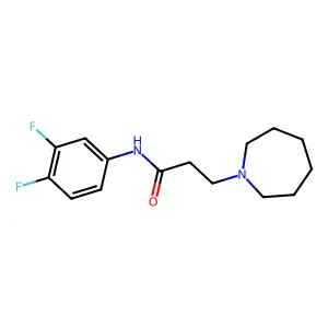 3-(azepan-1-yl)-N-(3,4-difluorophenyl)propanamide structure