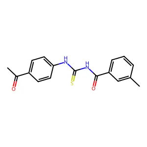 N-[(4-acetylphenyl)carbamothioyl]-3-methylbenzamide structure