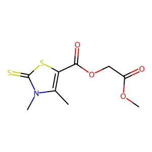 (2-Methoxy-2-oxoethyl) 3,4-dimethyl-2-sulfanylidene-1,3-thiazole-5-carboxylate structure