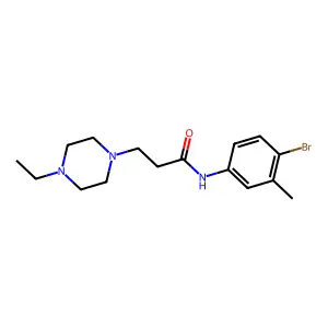 N-(4-bromo-3-methylphenyl)-3-(4-ethyl-1-piperazinyl)propanamide structure