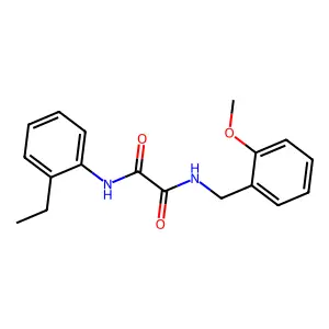 N'-(2-ethylphenyl)-N-[(2-methoxyphenyl)methyl]oxamide structure