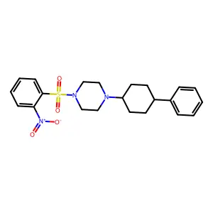 1-(2-Nitrophenyl)sulfonyl-4-(4-phenylcyclohexyl)piperazine structure